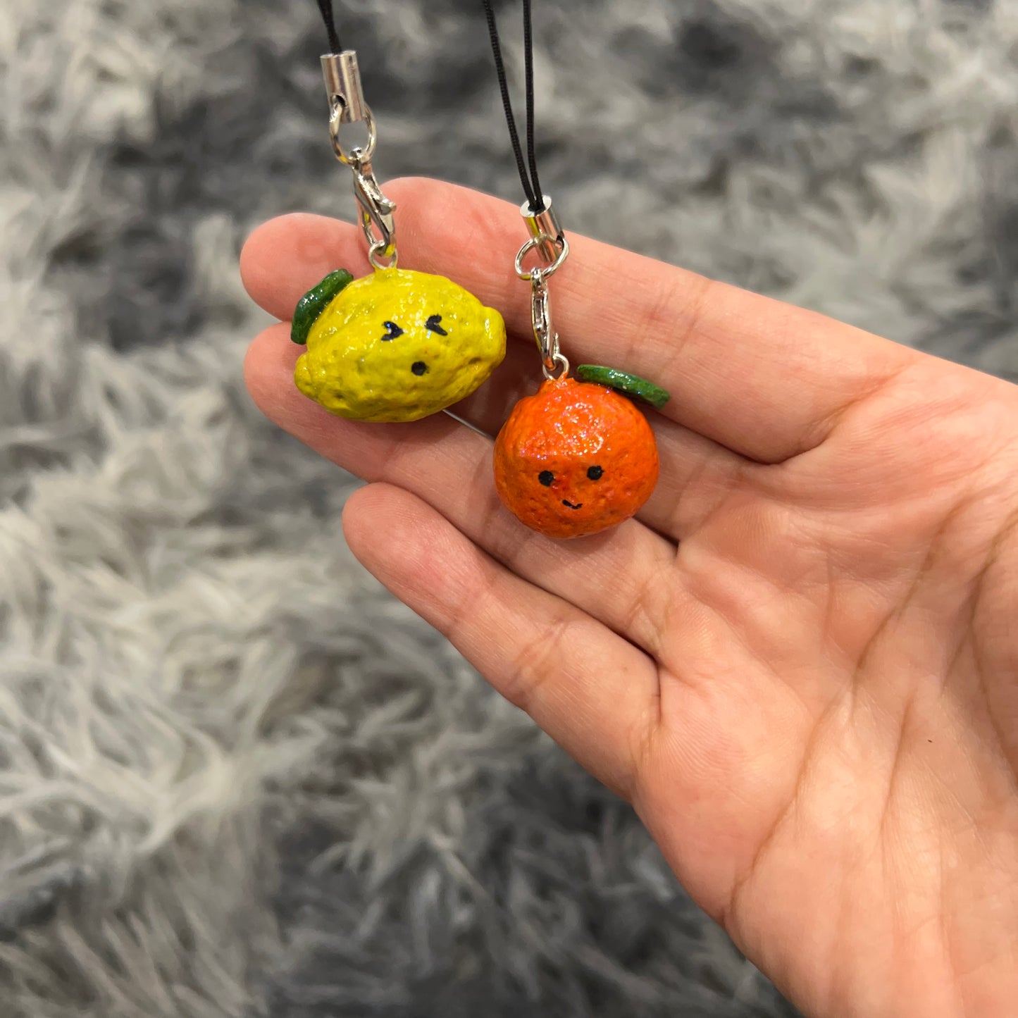 Kawaii Lemon & Orange Magnetic Clay Charms