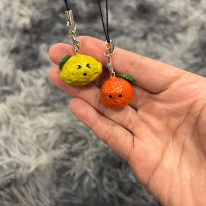 Kawaii Lemon & Orange Magnetic Clay Charms