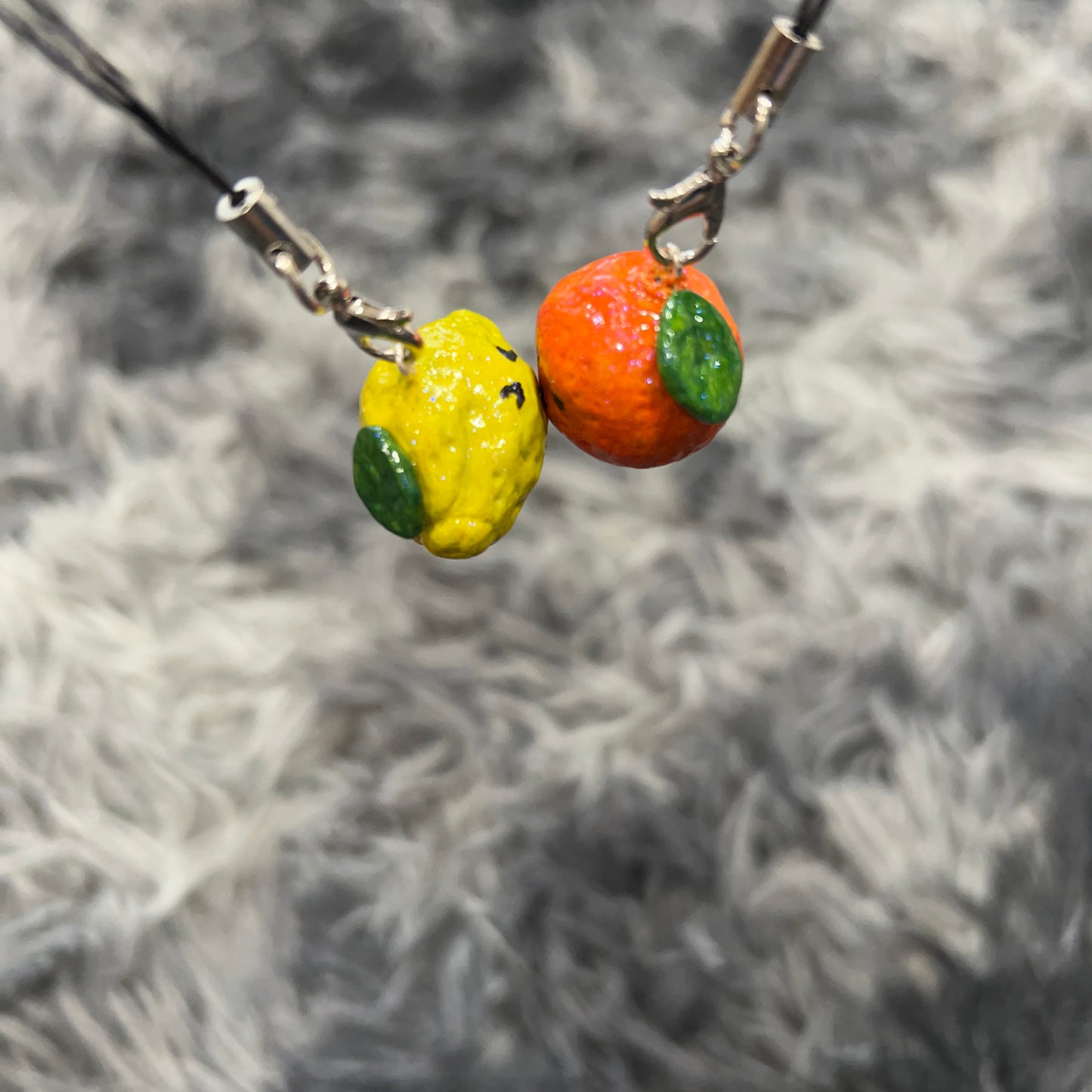 Kawaii Lemon & Orange Magnetic Clay Charms