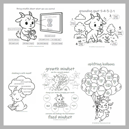 Mindful Goat Bundle - 5 Digital Posters